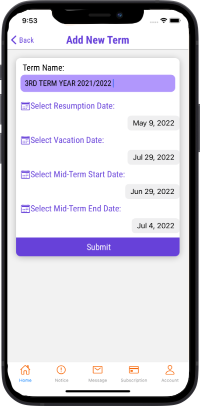Iphone how to create school term